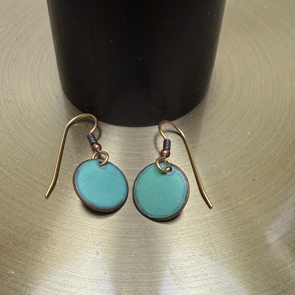 Elegant Turquoise and Copper Drop Earrings